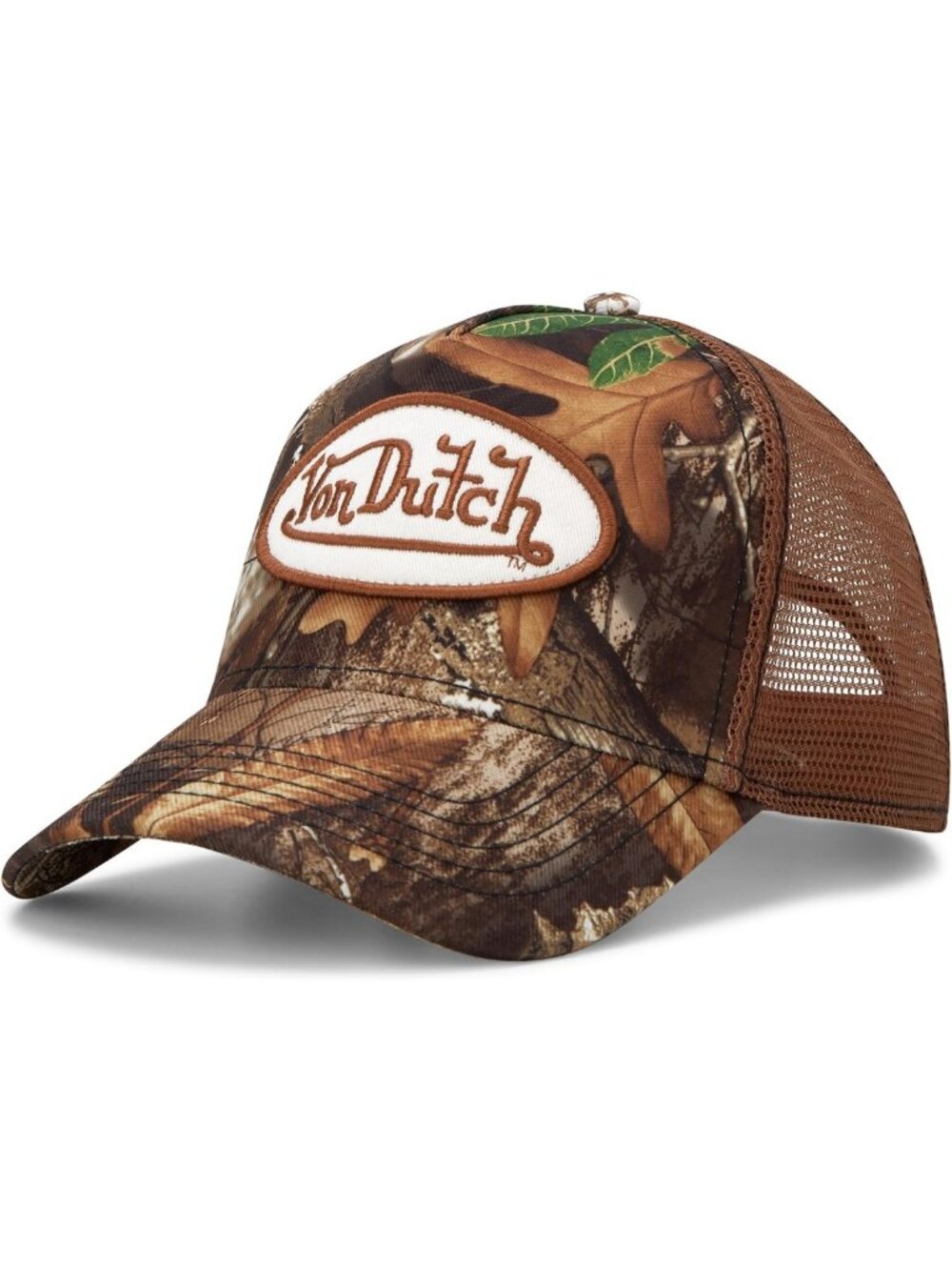 Camo Trucker Hat with Curved Brim, Adjustable Snapback, Outdoor & Hunting Gear